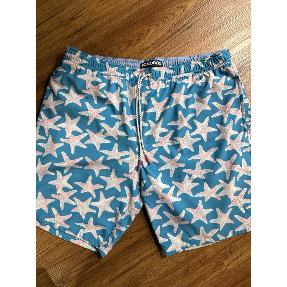 Bonobos Teal Starfish Swim Trunks,‎ Size XL